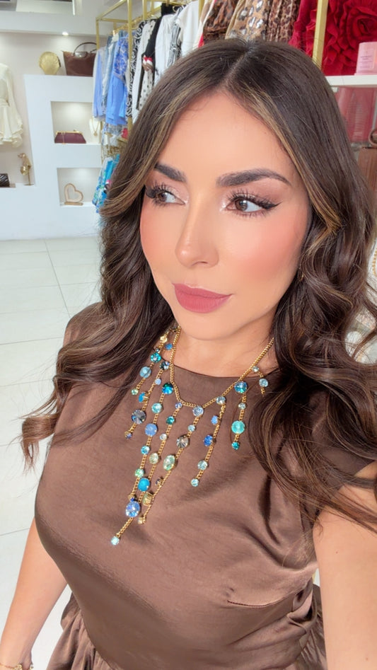 Multi Blue Ella Tova Necklace