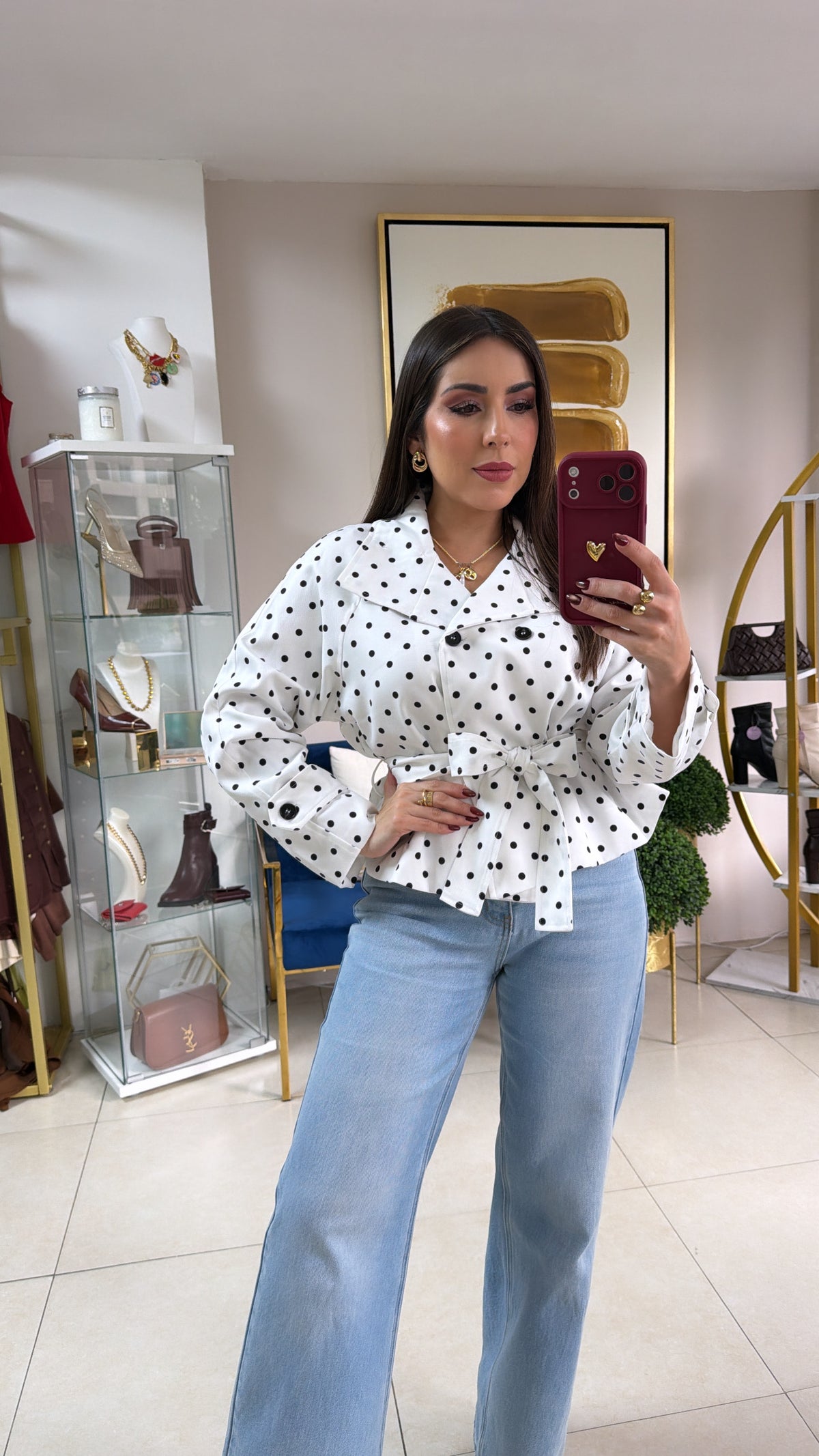 White Polkadots Jacket