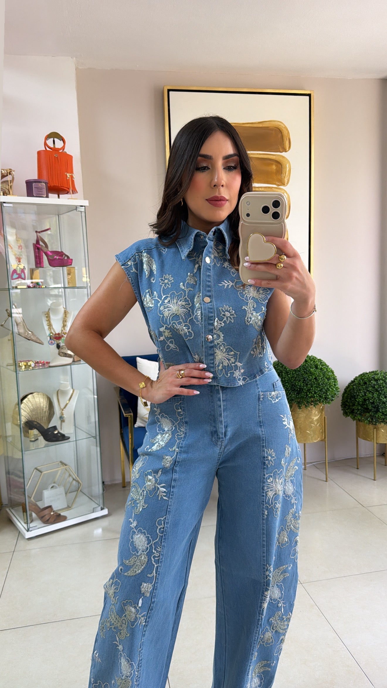 Denim Barrel Set