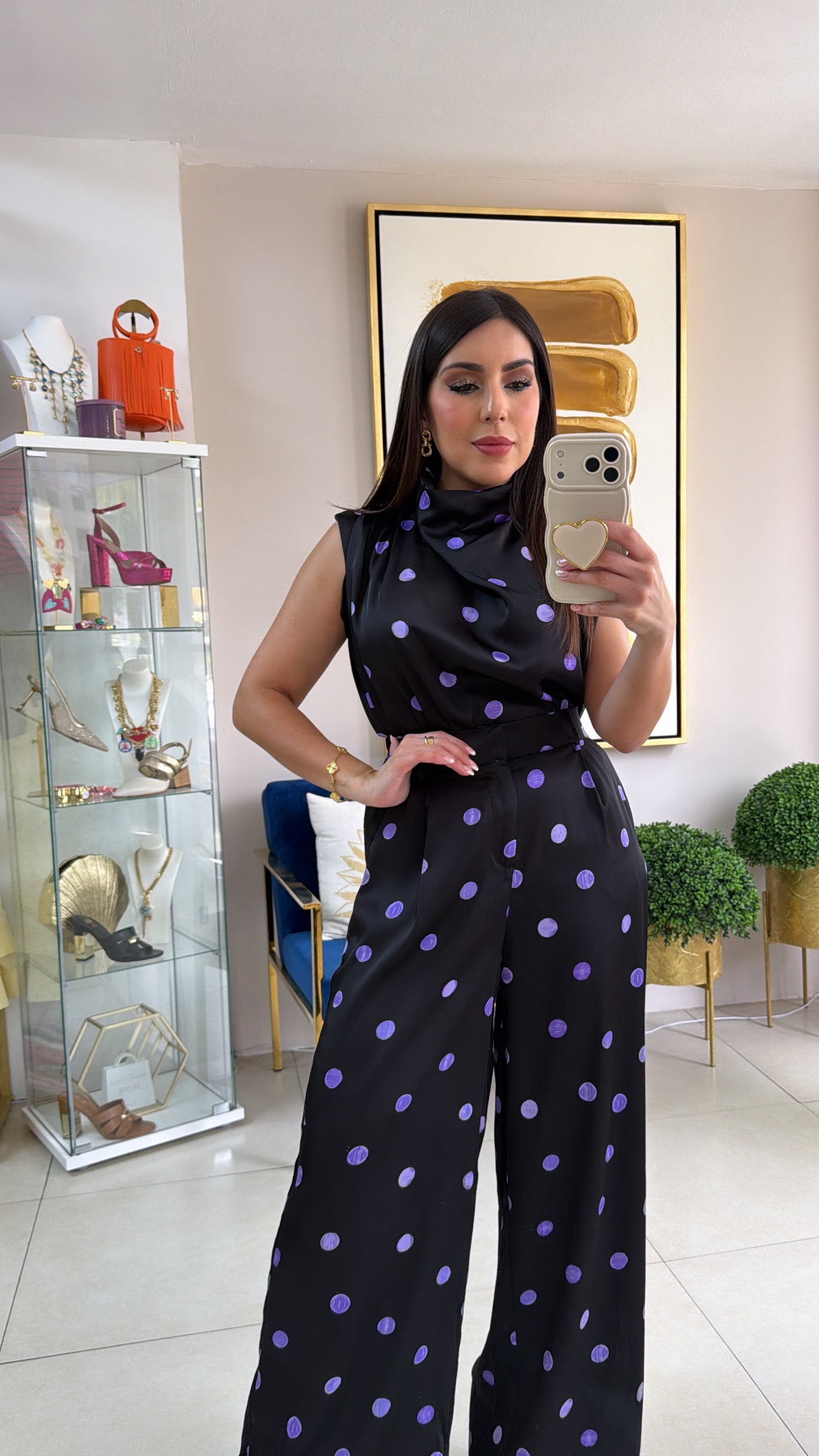 Polka Purple & Black Set