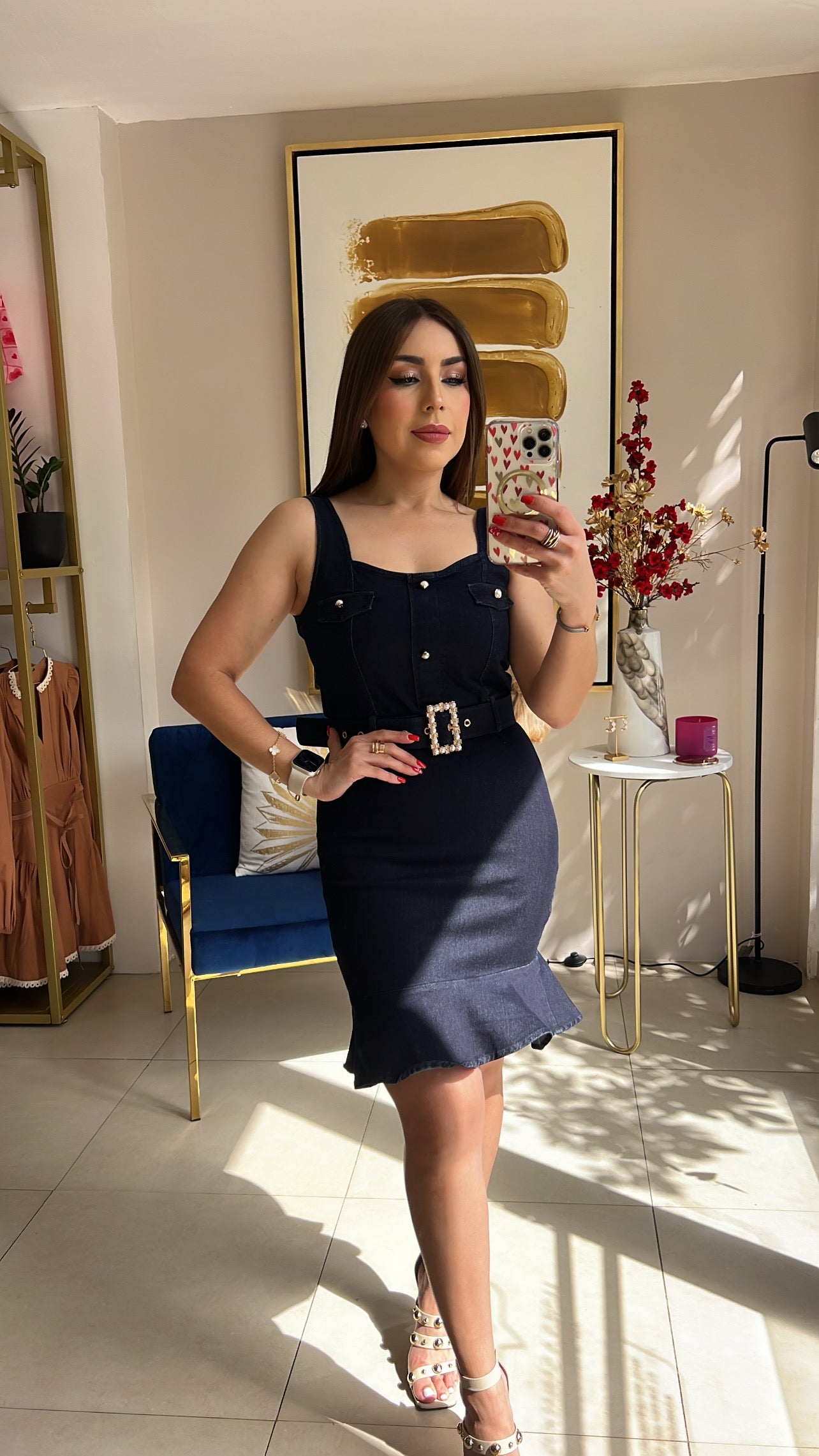 Dark Denim Short Dress