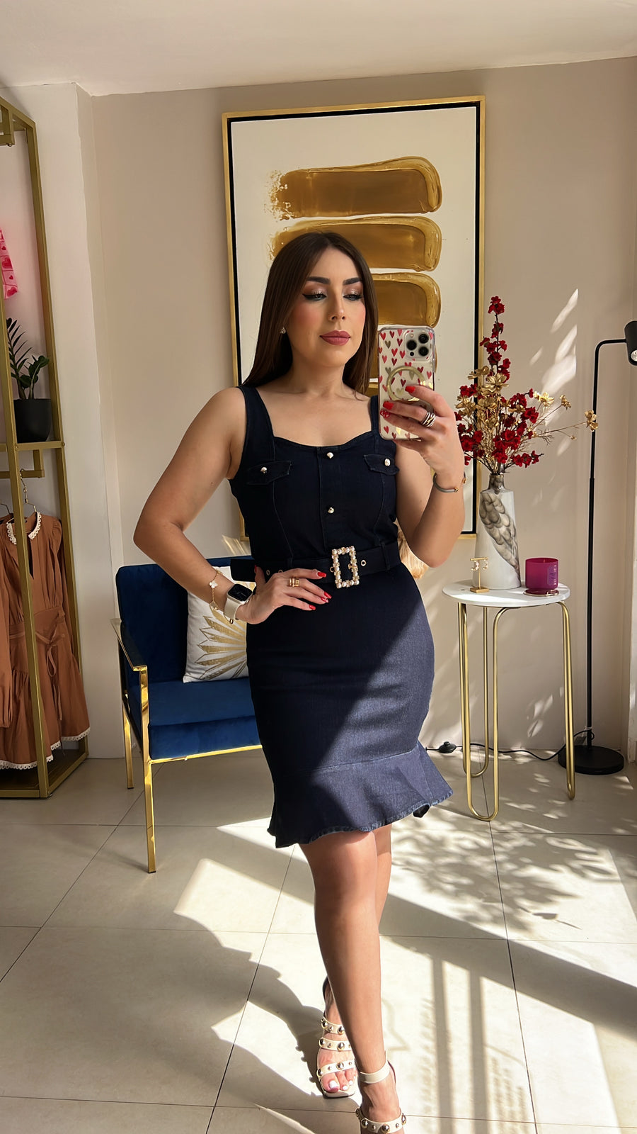 Dark Denim Short Dress