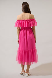 Off the Shoulder Midi Dress