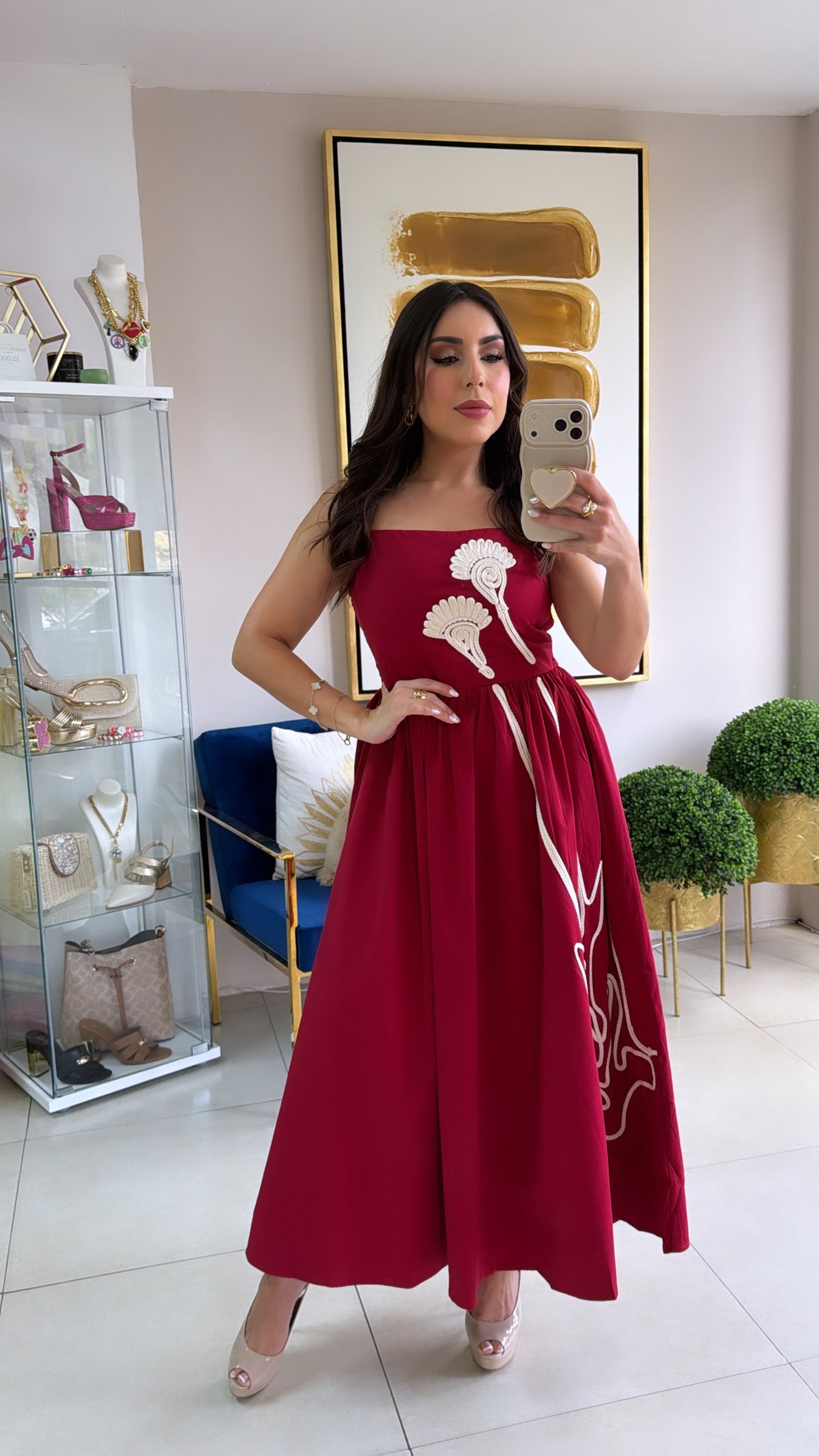Wine Long Dress