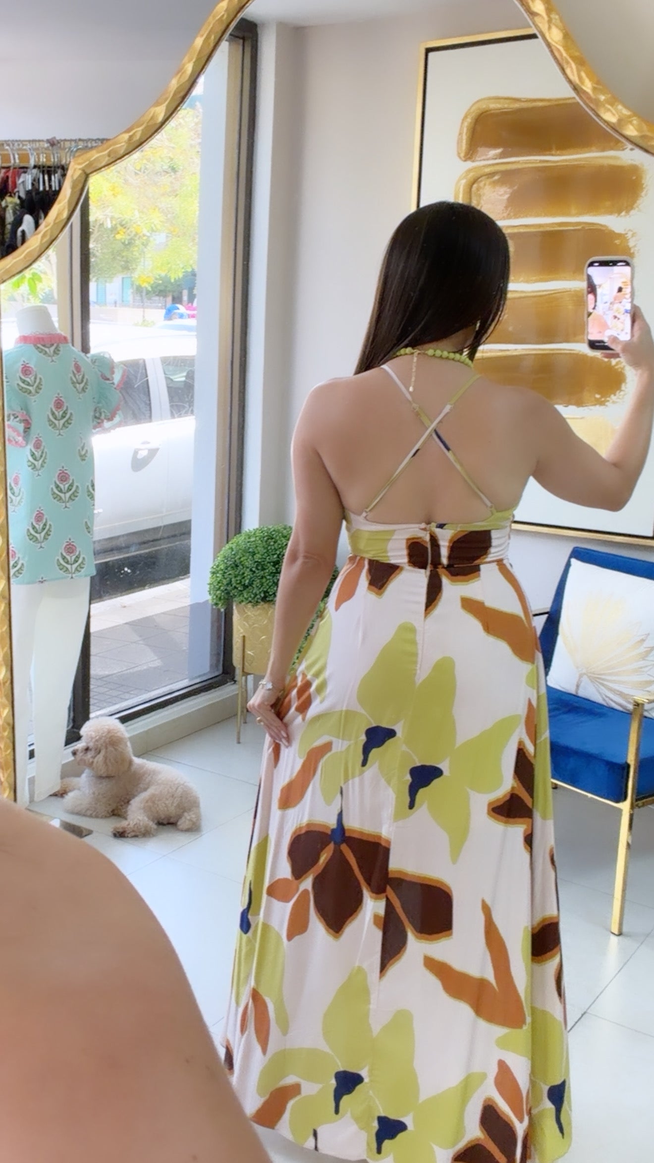 Assymetric Floral Dress