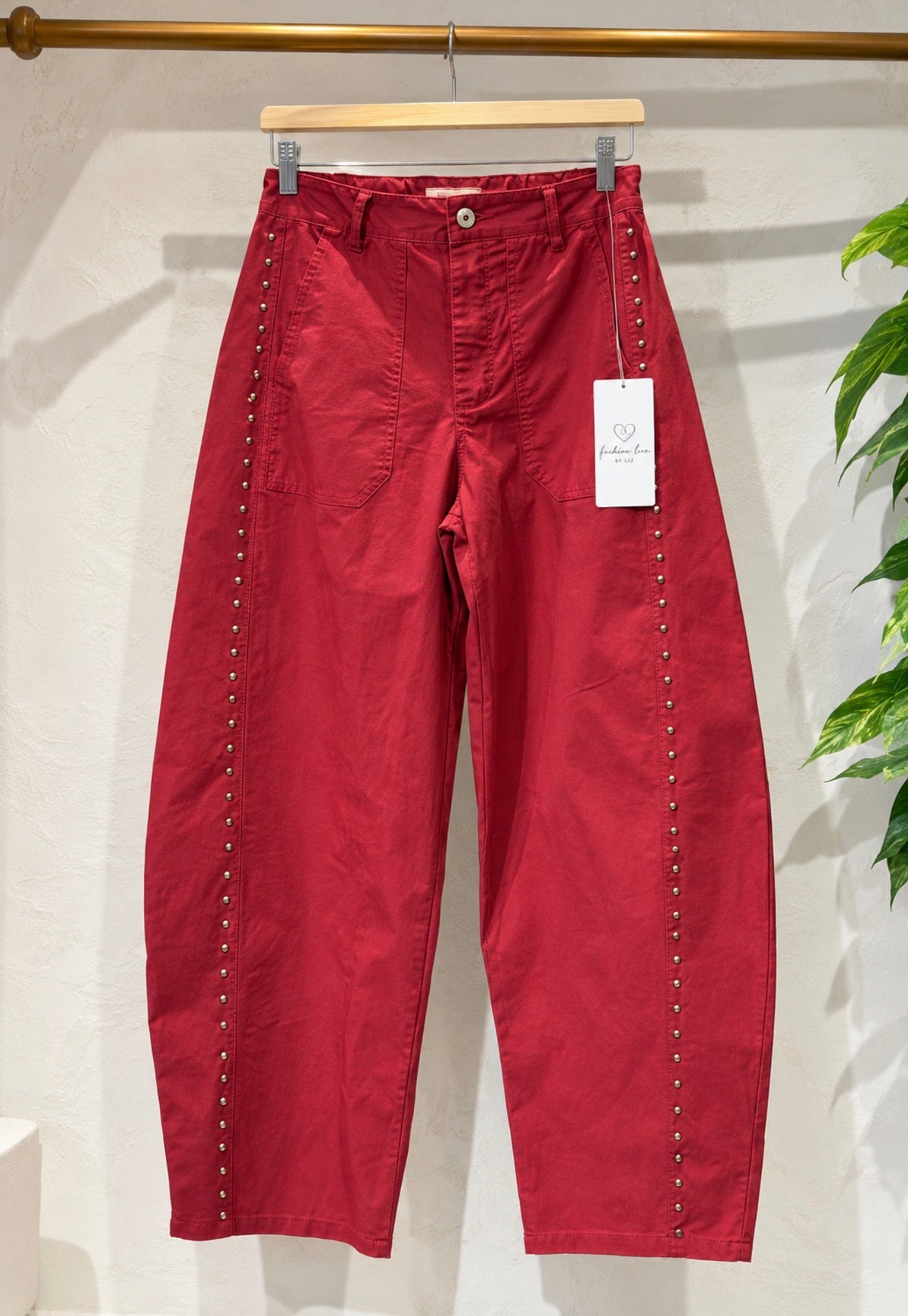Wine/Red Barrel Pants