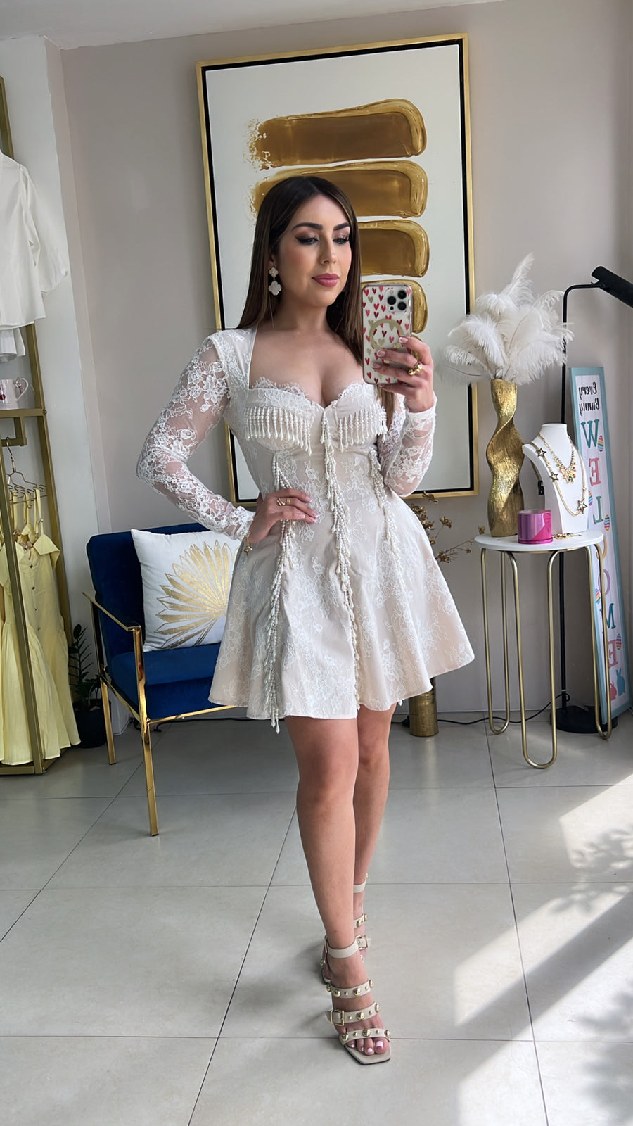 Crochet & Pearls Dress