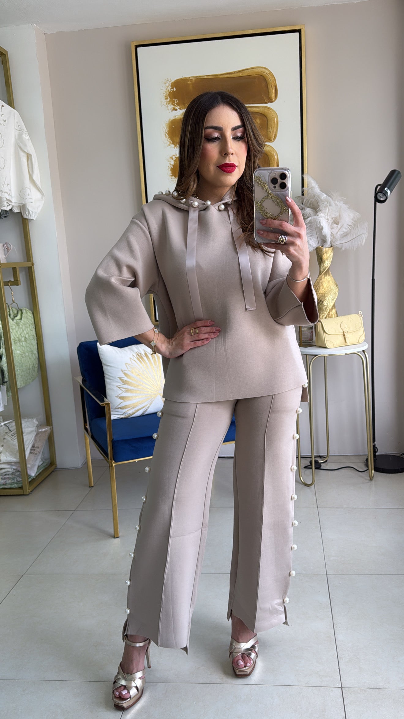 Beige Travel Set
