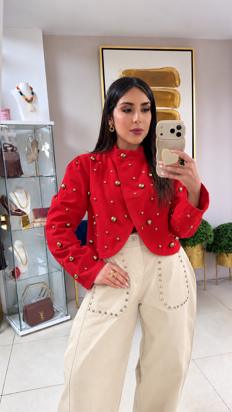 Red Denim Jacket