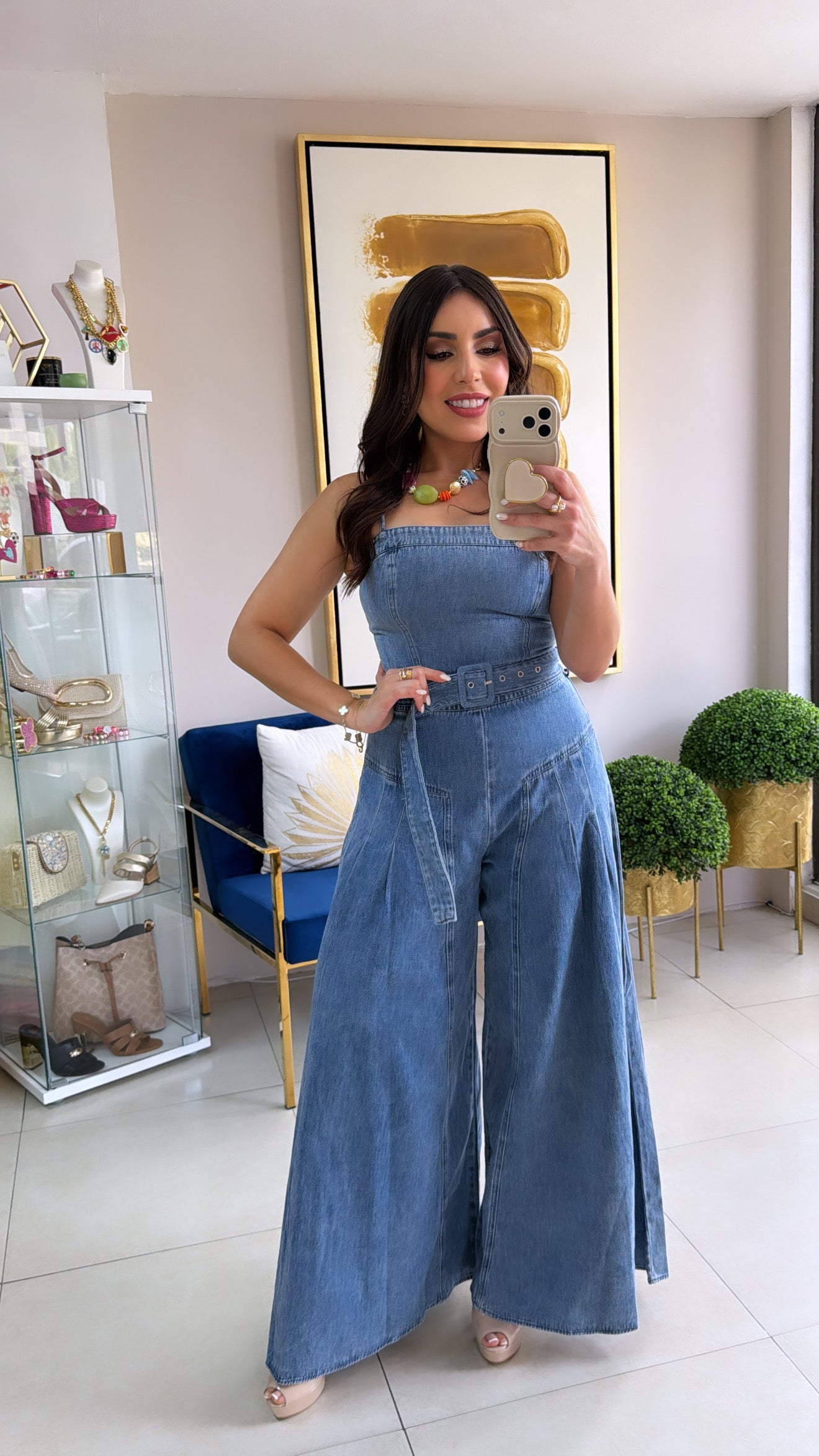 Denim Long Jumpsuit