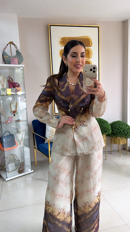 Stones Print Blazer Print