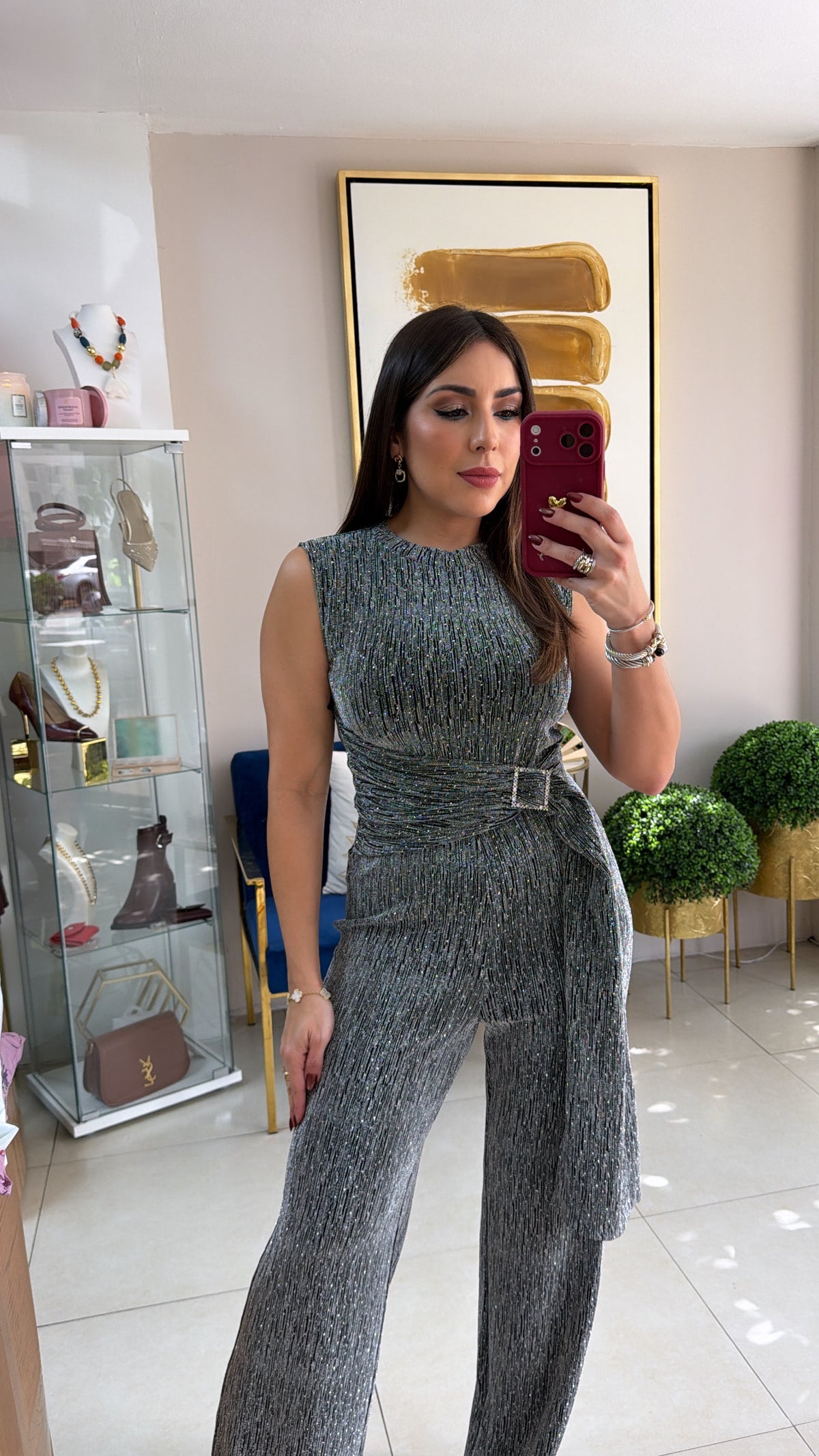 Silver Glitter Jumpsuit