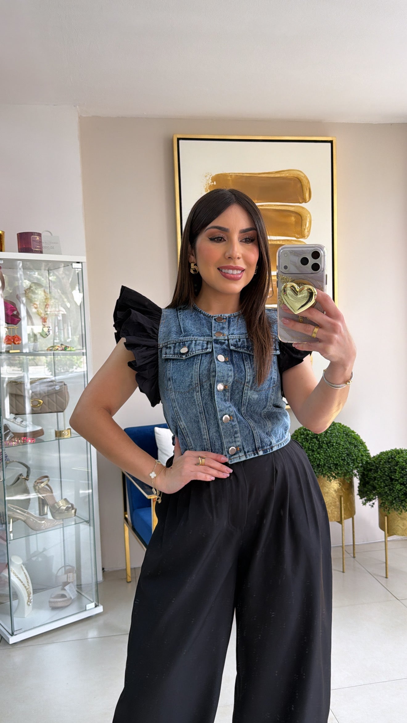 Denim Black Blazer