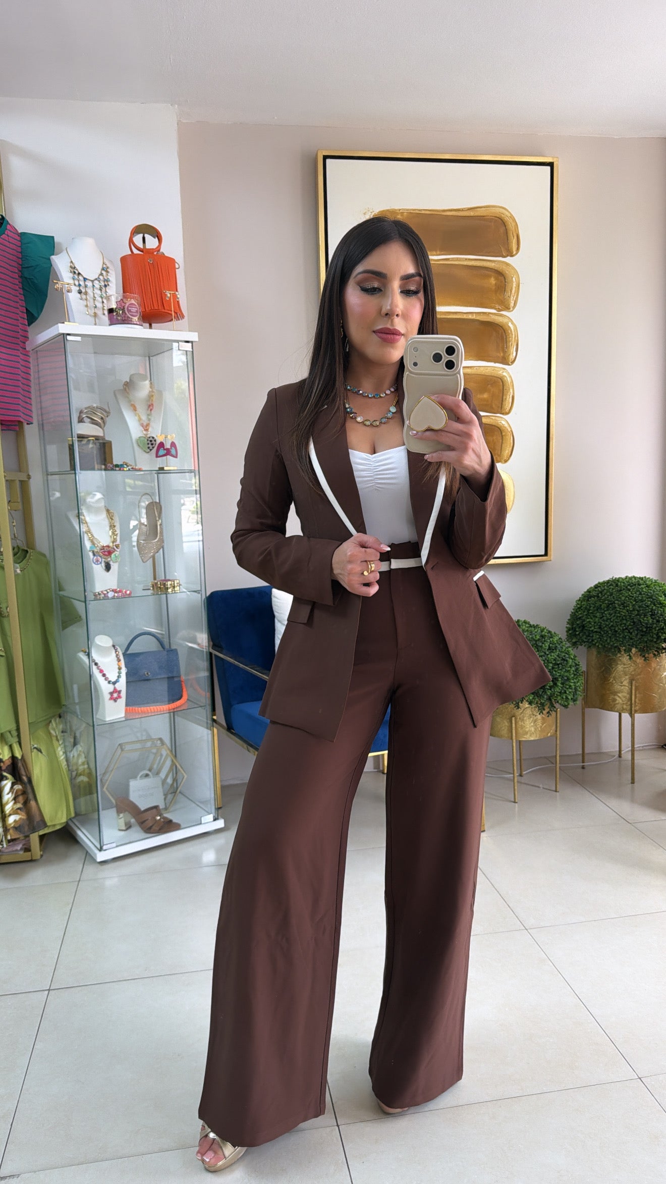 Brown Blazer Set
