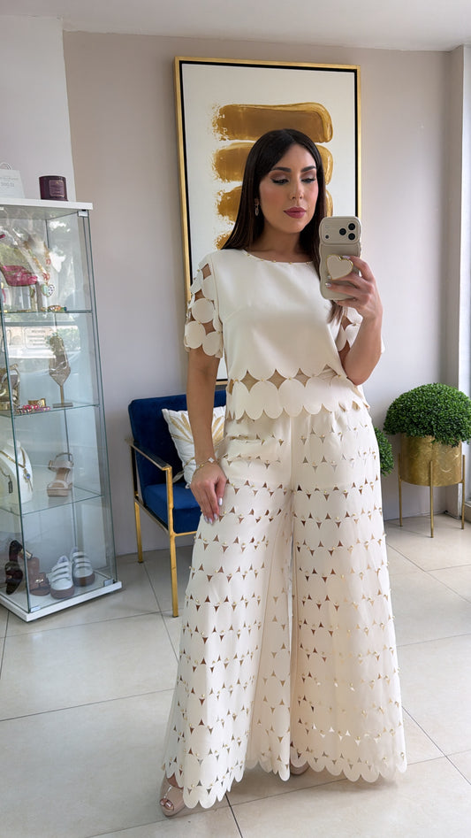 Cream Lasercut Top
