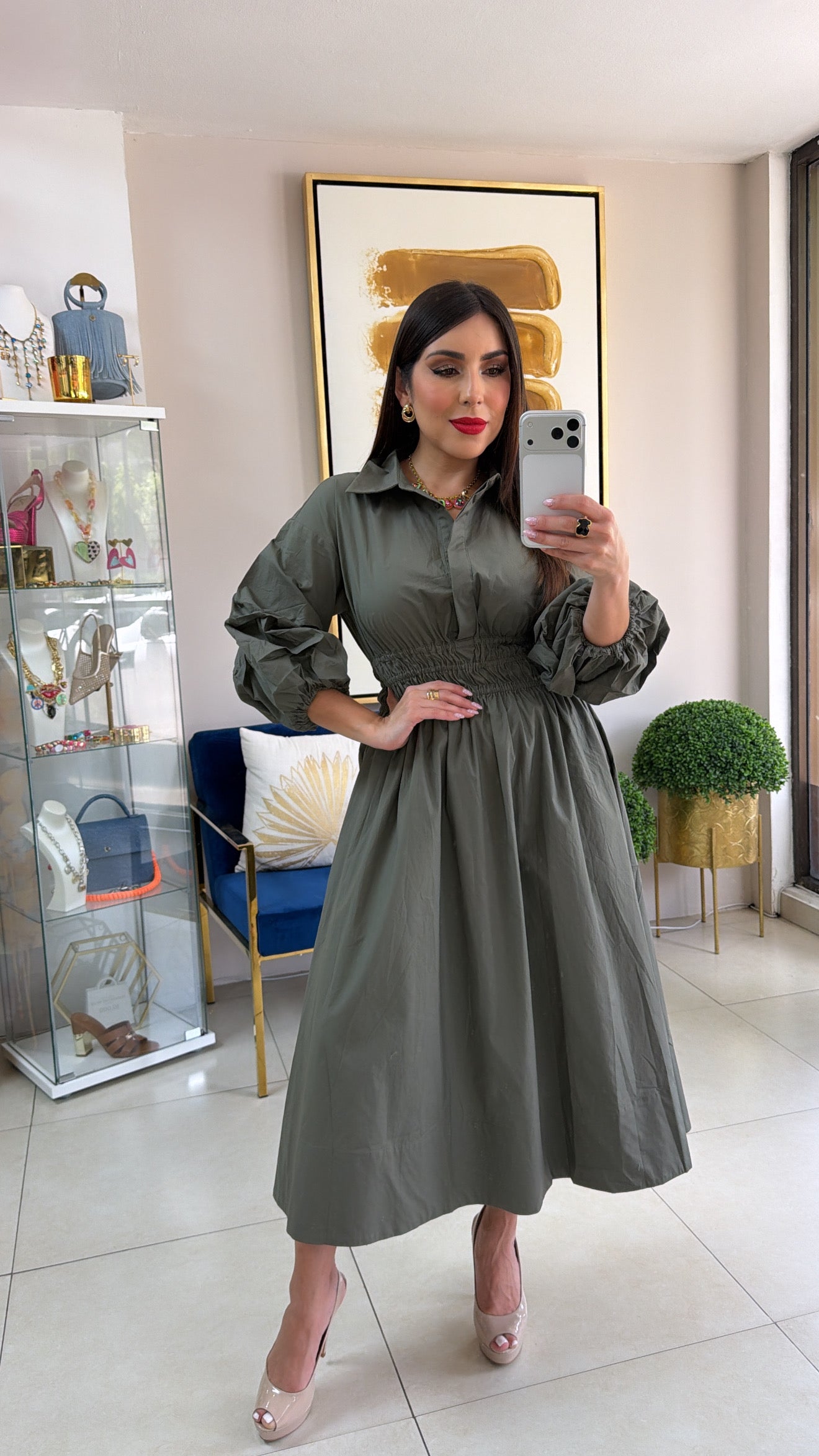 Olive Midi Dress