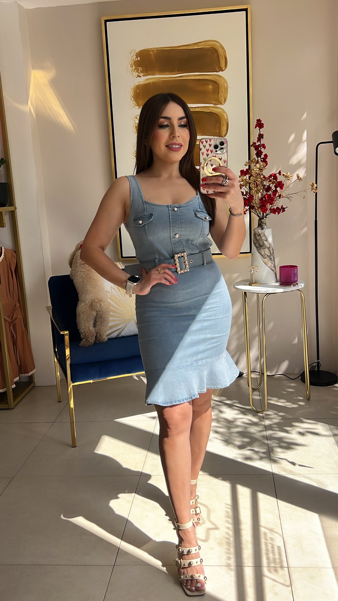 Light Denim Short Dress