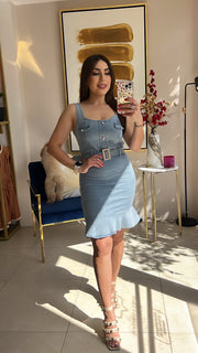 Light Denim Short Dress