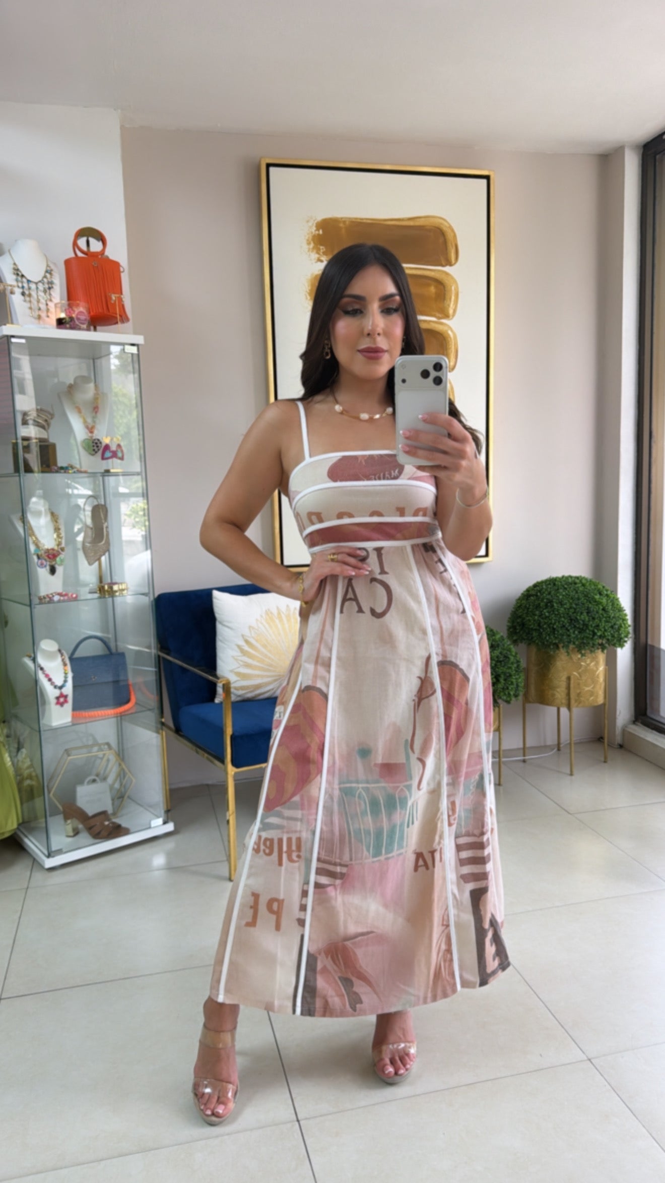 Fall Print Midi Dress
