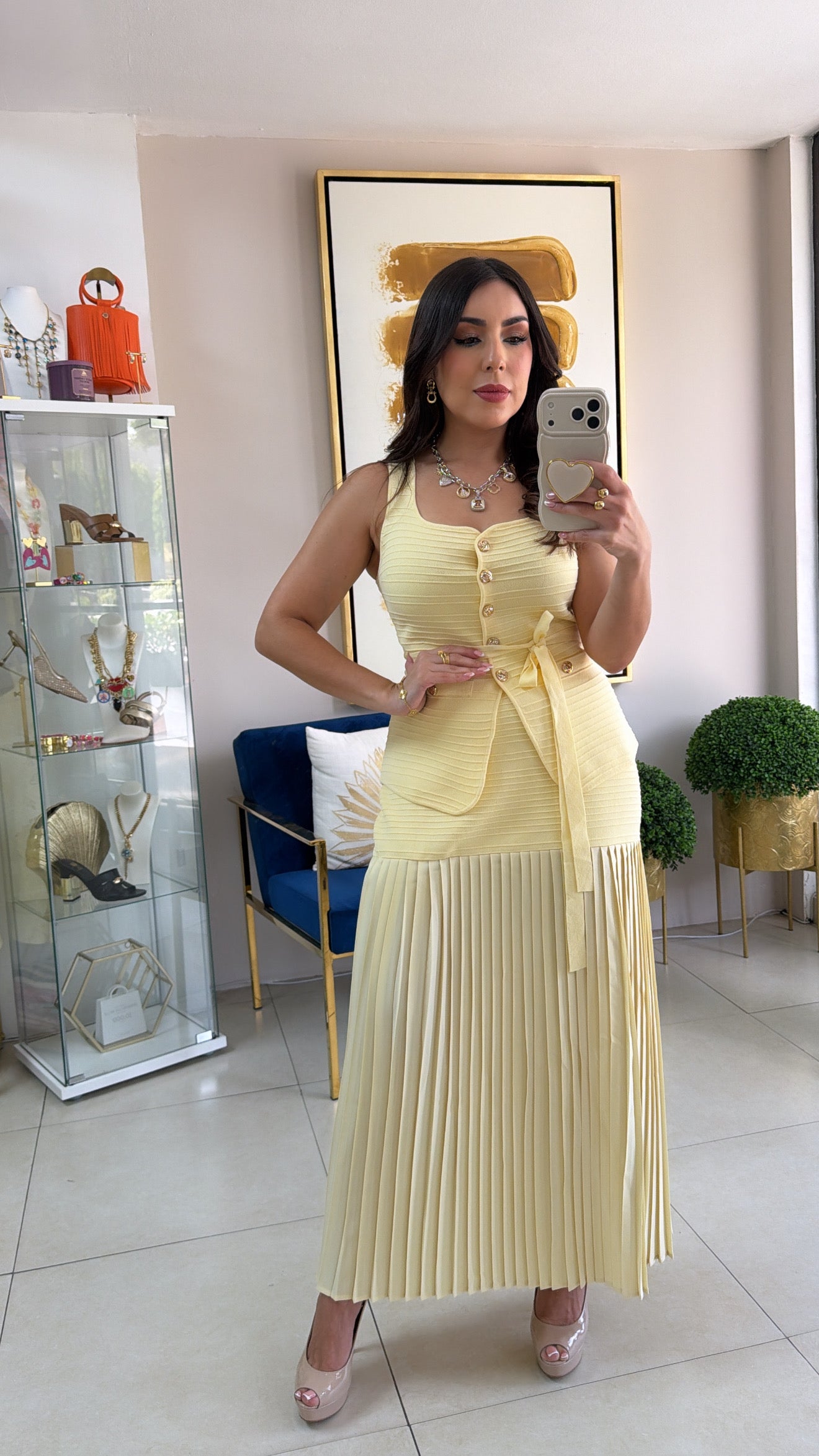 Yellow Skirt Set