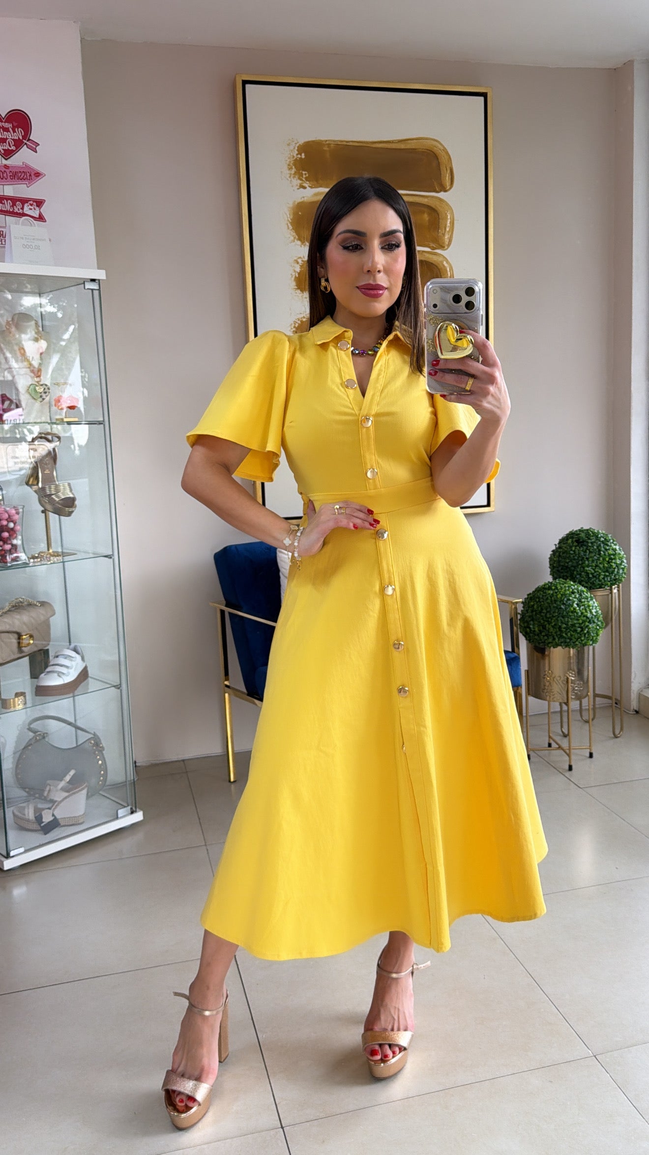 Yellow Midi Dress