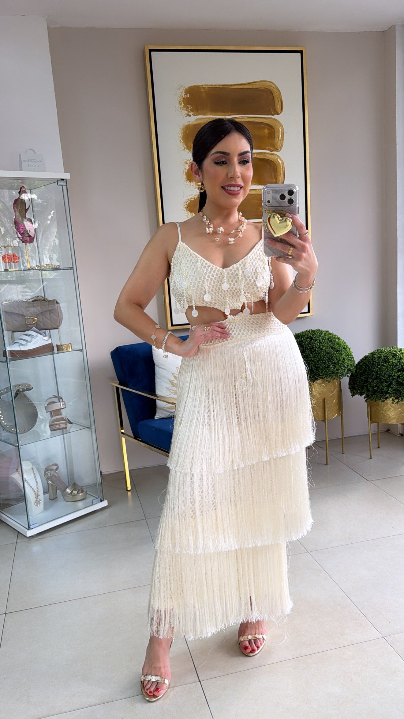 Fringes & Pearls Dress