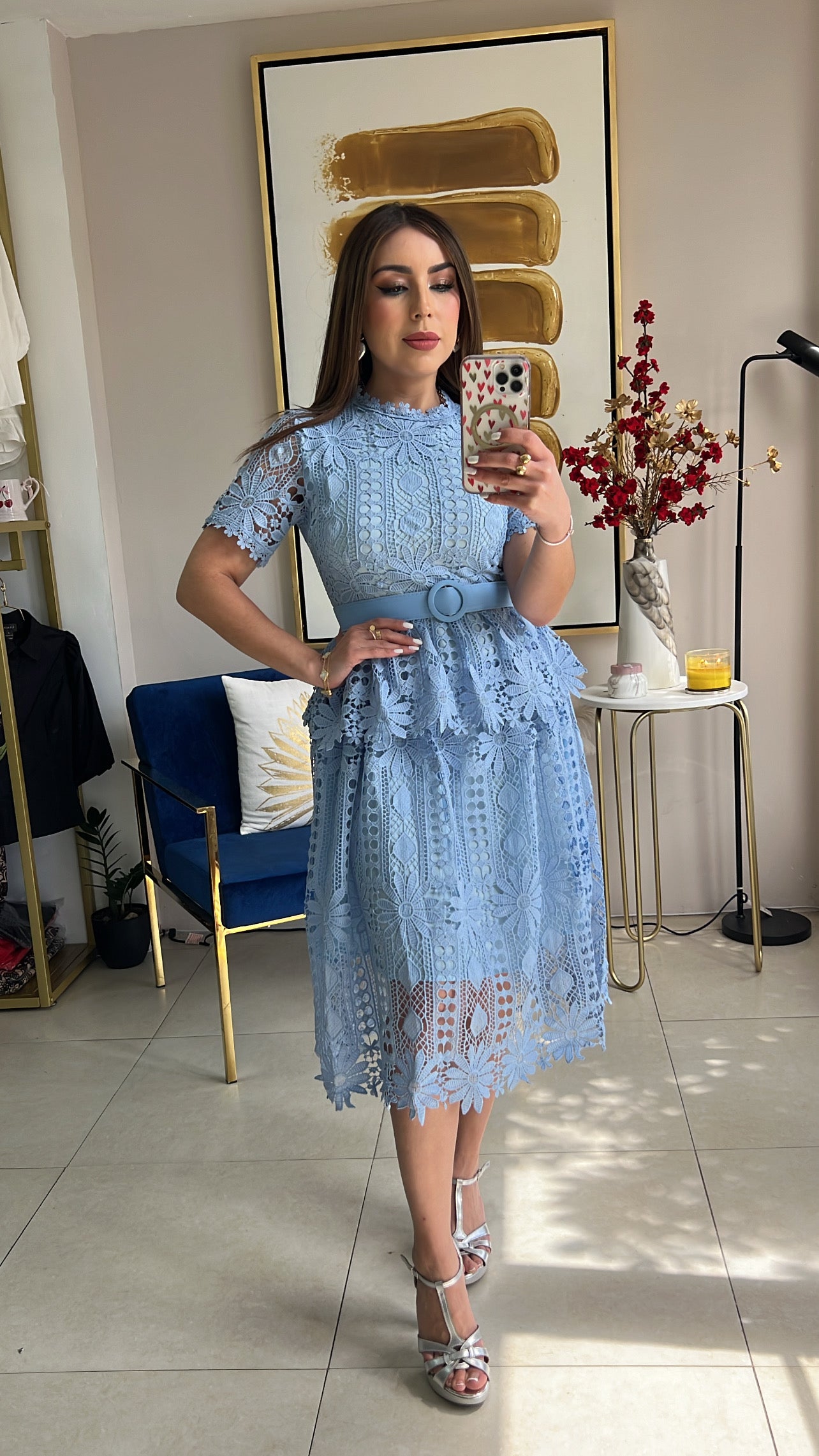 BabyBlue Crochet Dress