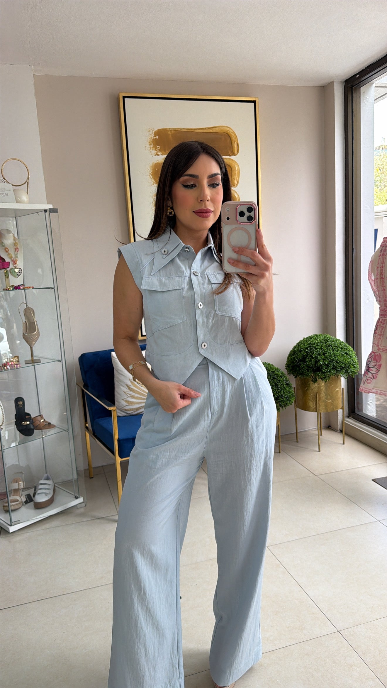 Light Blue Pant Set