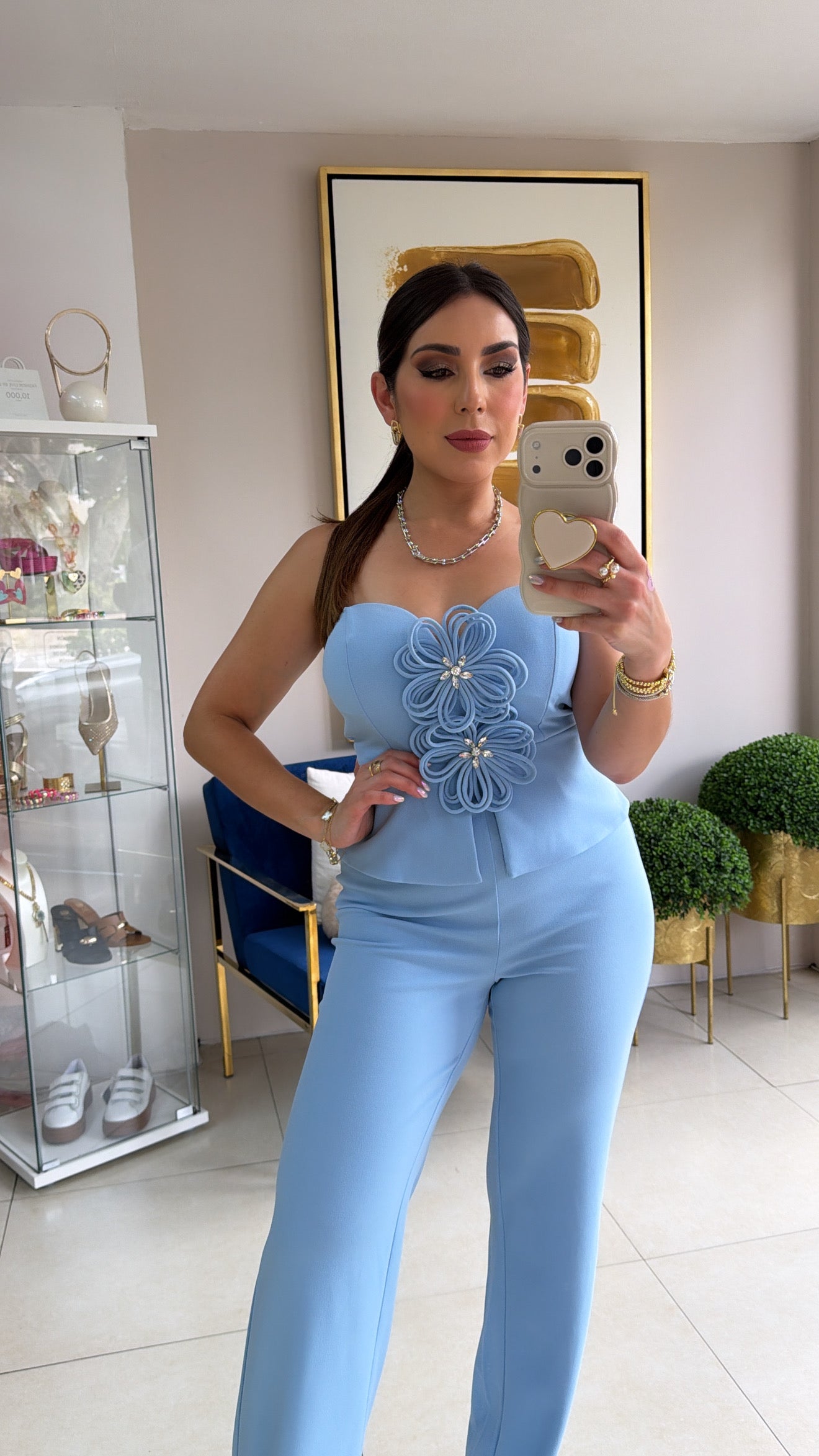 Blue Flower Jumpsuit