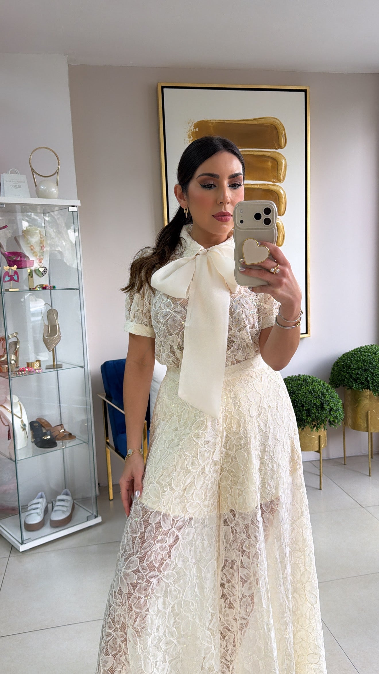 Sequins & Lace Pant Set