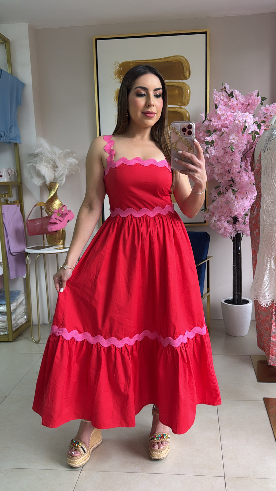 Color Block Midi Dress