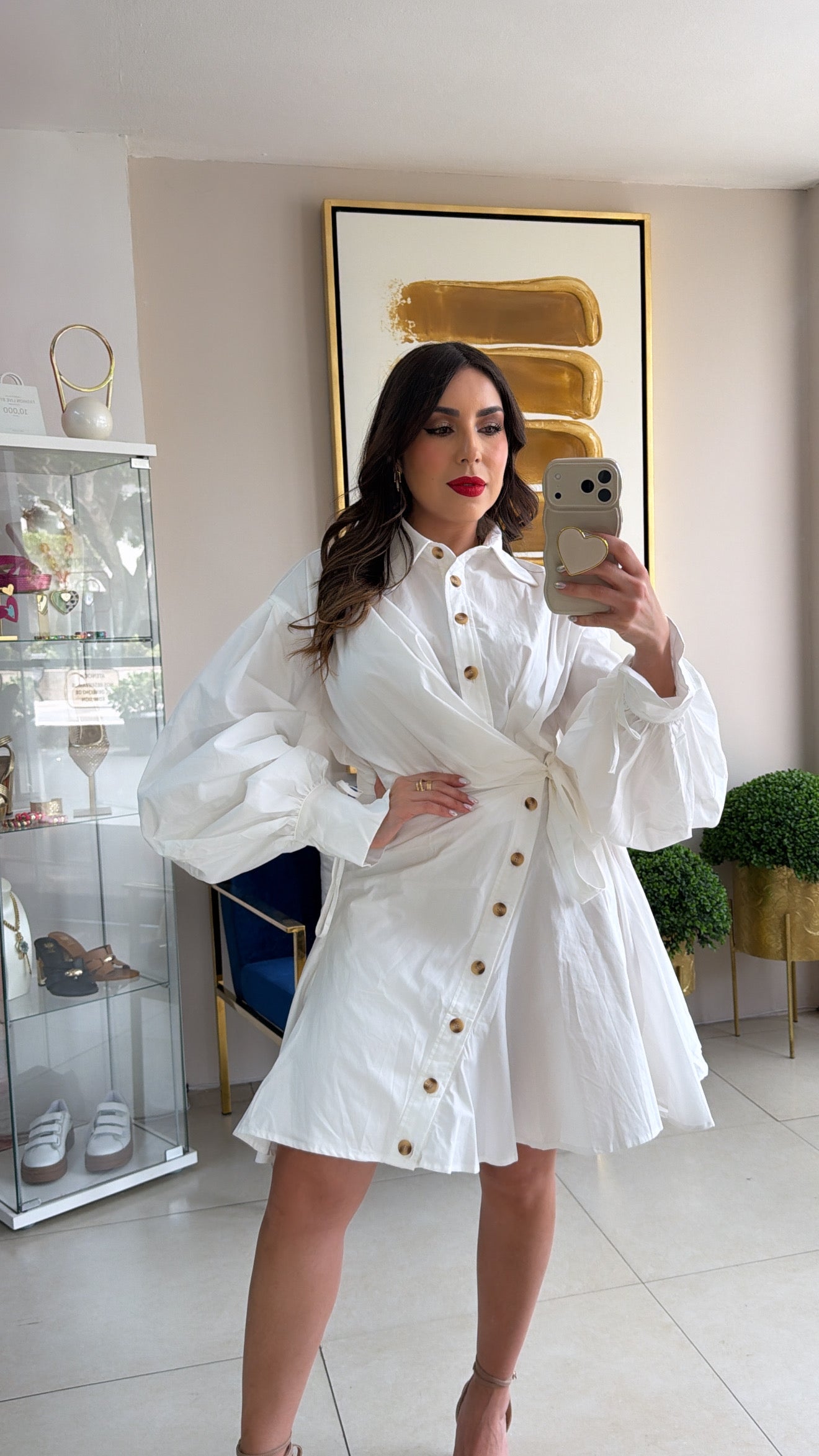 White Assymetric Dress
