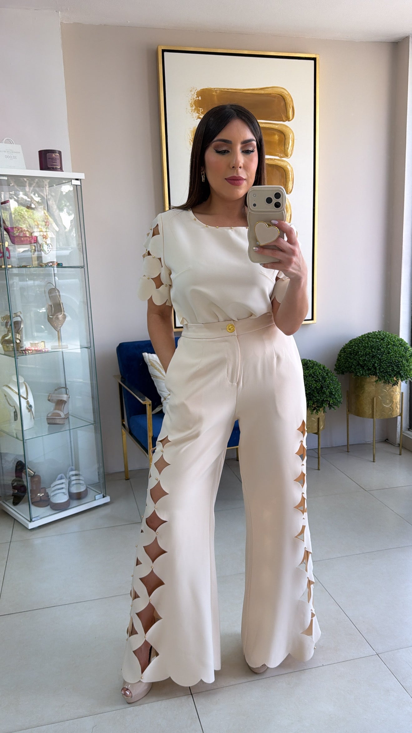 Laser cut Palazzo Pant