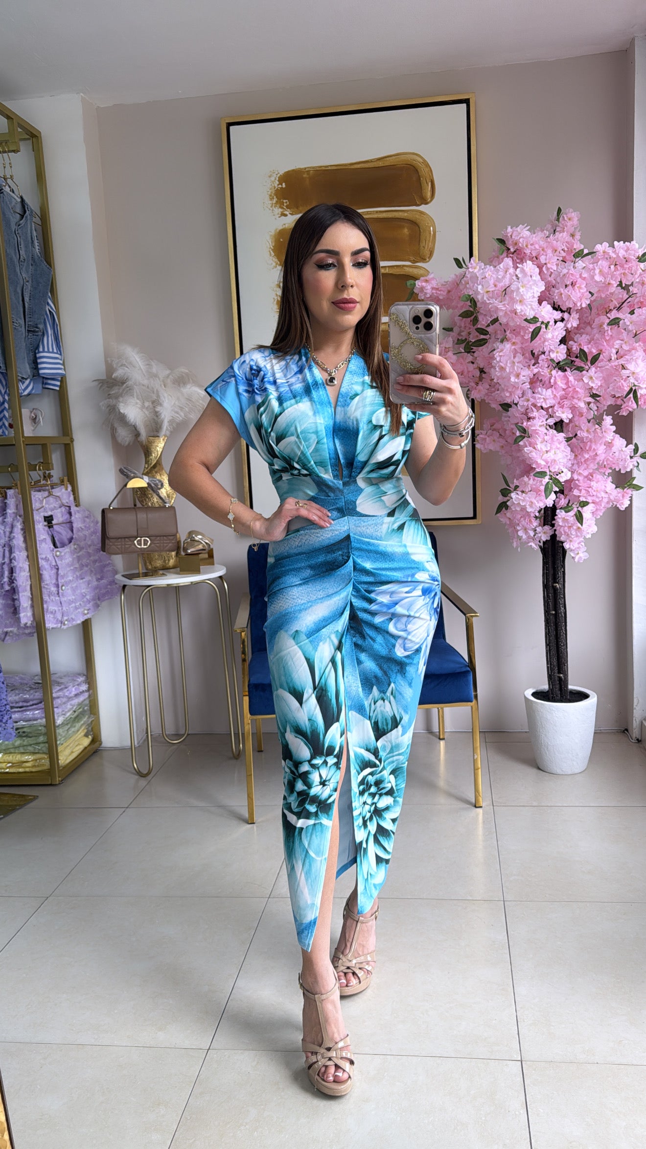 Floral Spandex Dress