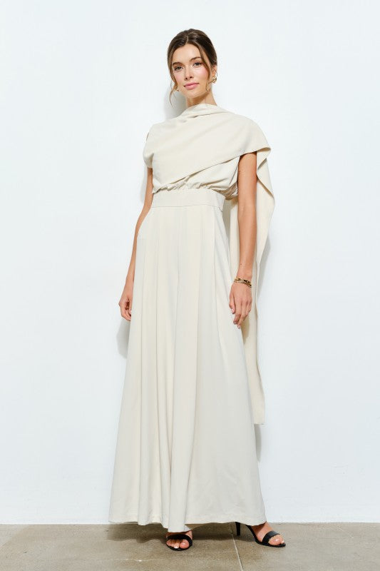 Ivory Cape Jumpsuit