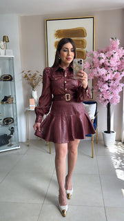 Like Leather Short Dress
