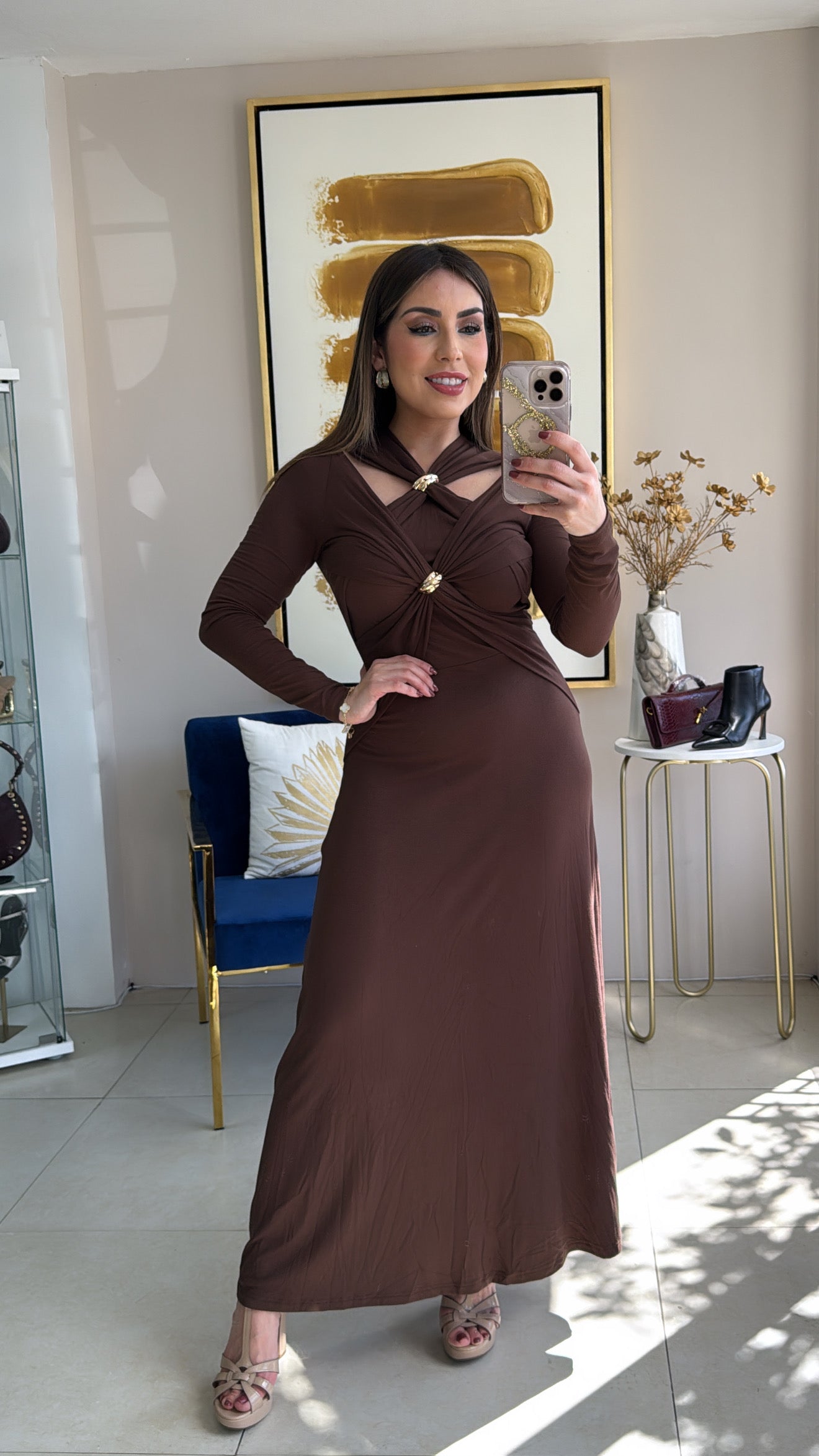Brown Sexy Dress