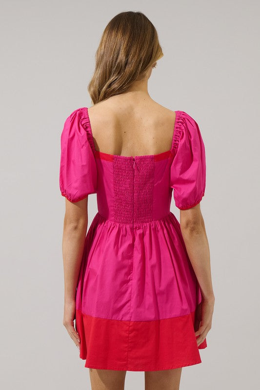 Color Block Mini Dress