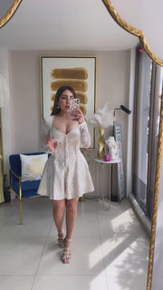 Crochet & Pearls Dress