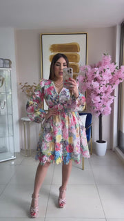 Multi Crochet Short Dress