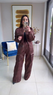 Brown Gold Travel Set