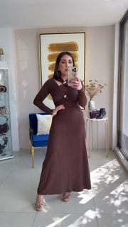 Brown Sexy Dress