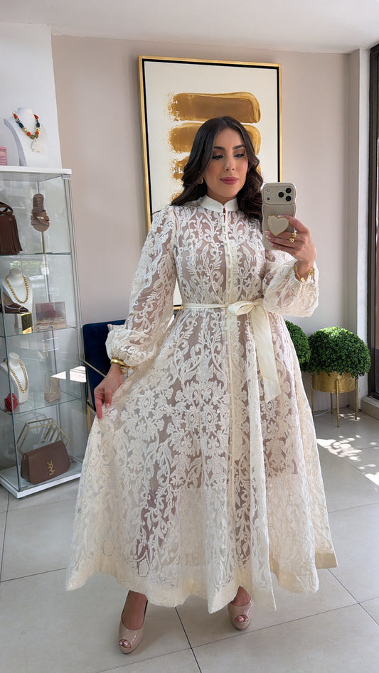 Embroidery Long Dress
