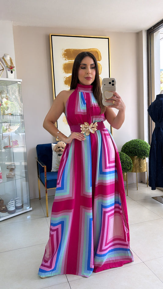 Pink Multi Jumpsuit