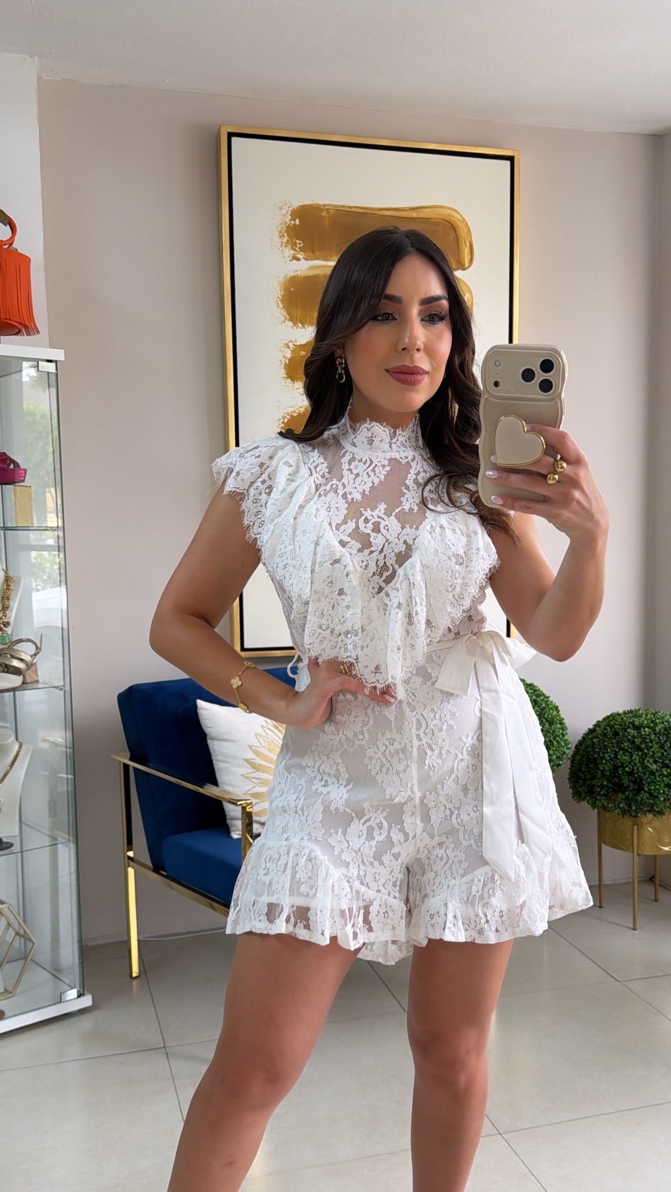 White Lace Romper