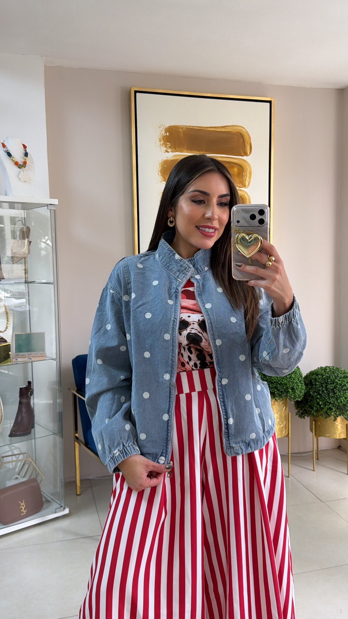 Denim Polkadots Jacket
