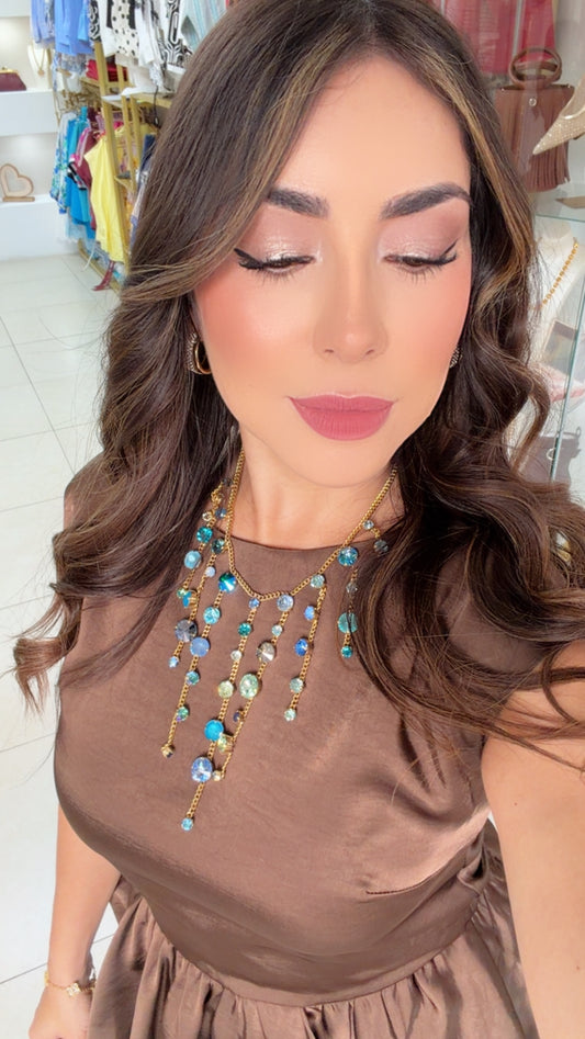 Multi Blue Ella Tova Necklace
