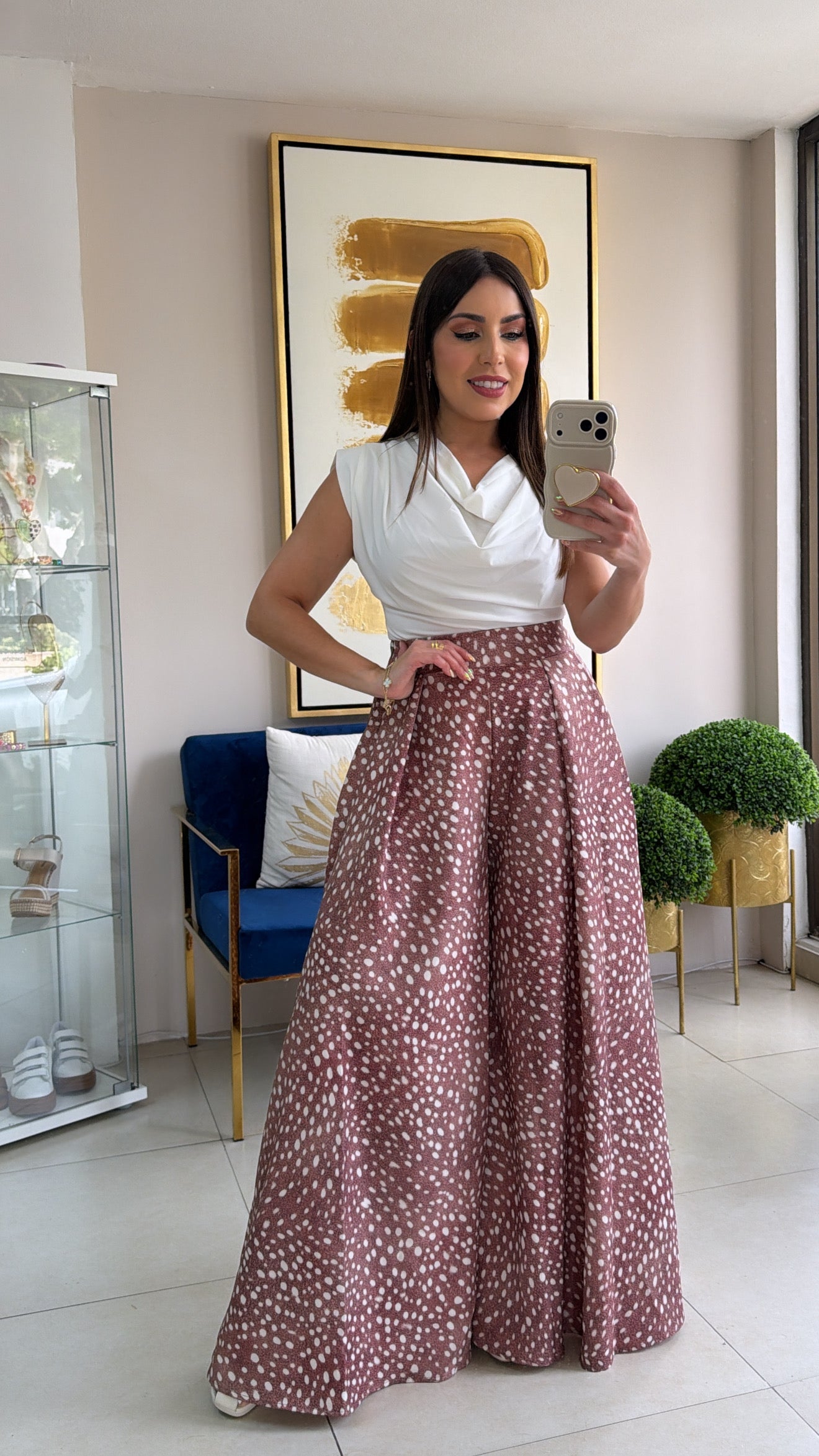 Brown Print Palazzo