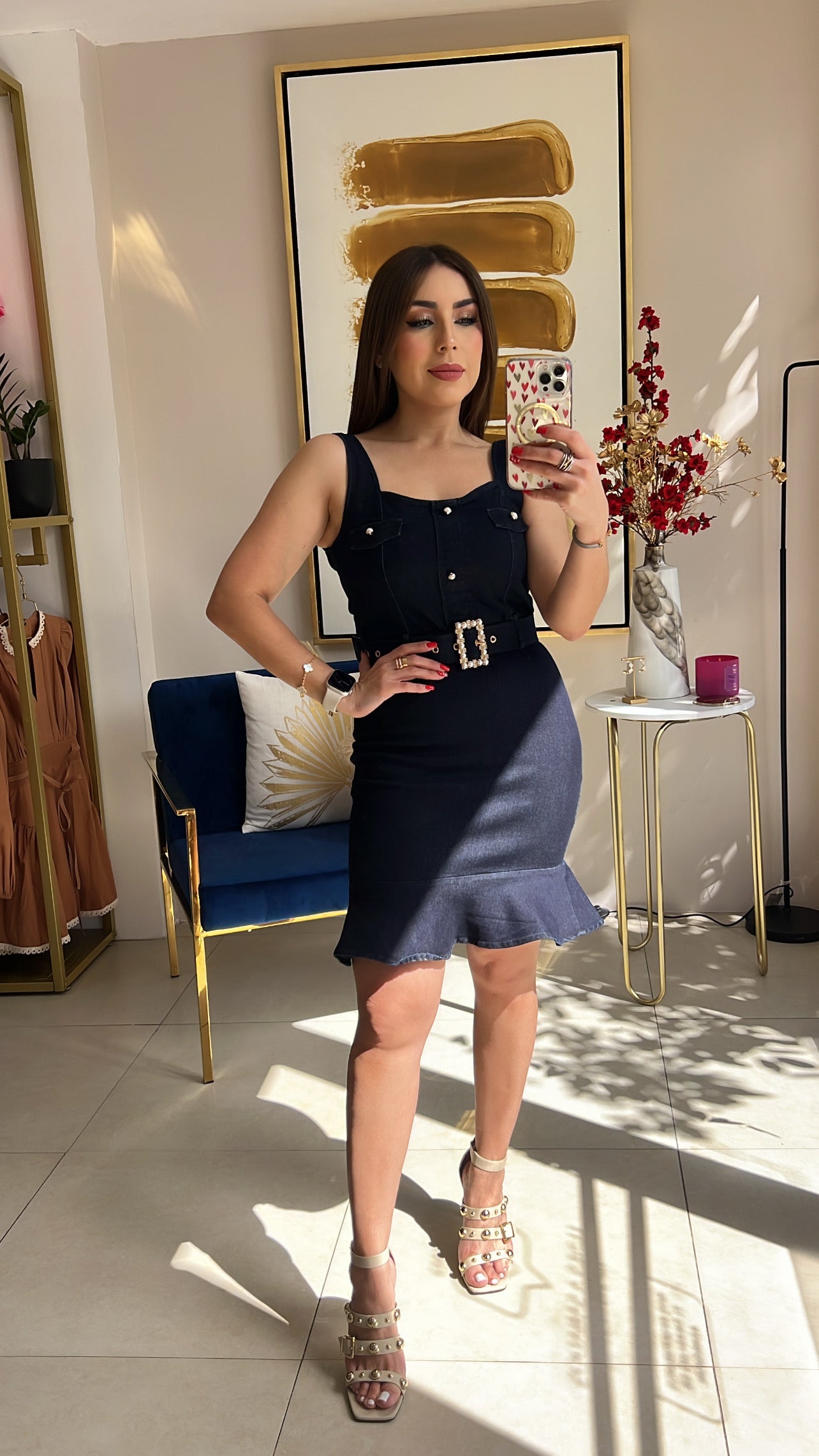 Dark Denim Short Dress