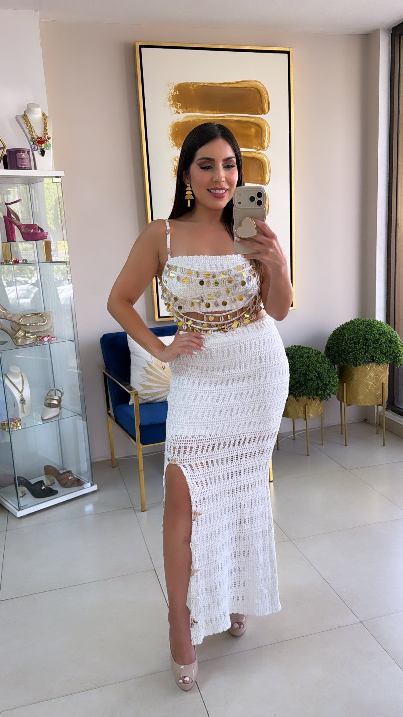White Skirt Crochet Set